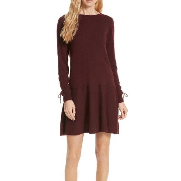Autumn Cashmere Dresses & Skirts - Autumn Cashmere Dropped Waist Ruched Sleeve Dress
